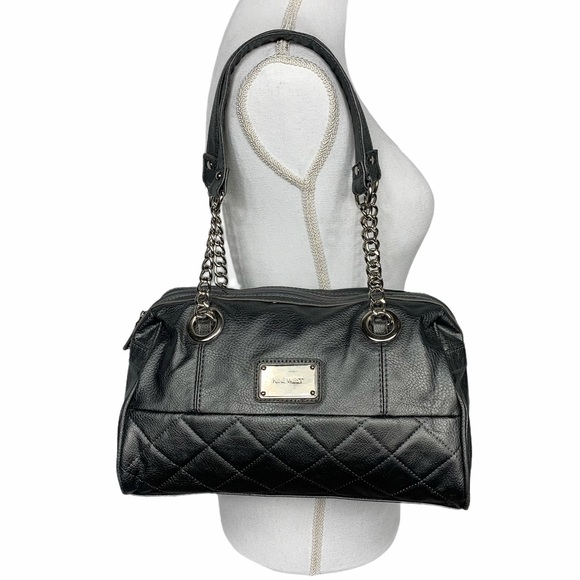 Nine West Handbags - Nine West dark gray handbag w/ chain handles.